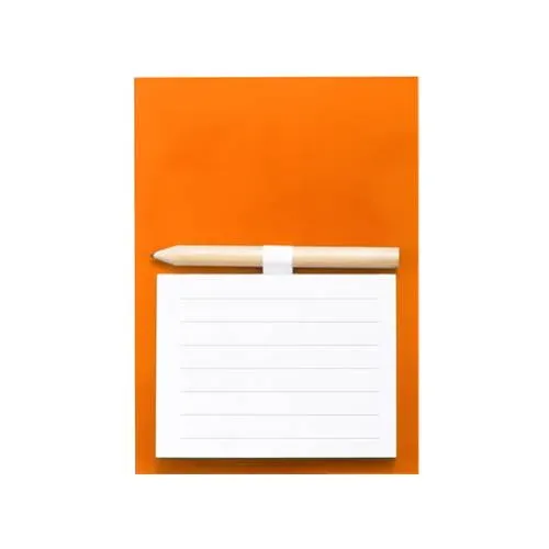 Imán bloc de notas de cartón con lápiz incluido ref 4582 - Naranja