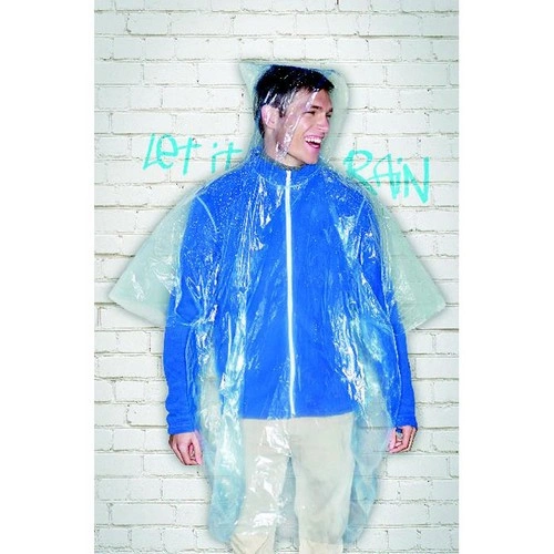Impermeable plegable con capucha en bolsa transparente ref IT0972