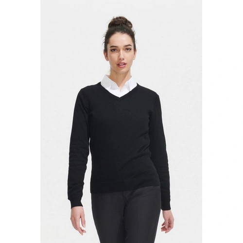 Jersey cuello pico para mujer tejido mezcla ref S90010