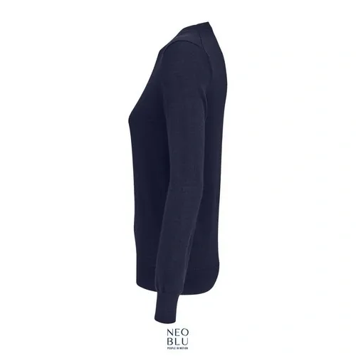 Jersey de cuello redondo poliester y lana merina para mujer ref S03985 - Noche Side