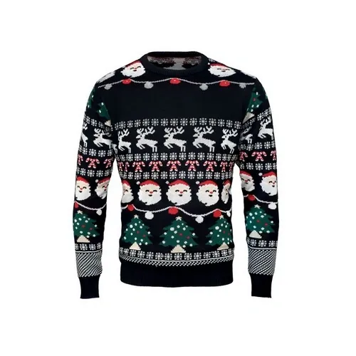 Jersey de Navidad con 10 luces LED en Acrílico ref CX1553 - Front Negro