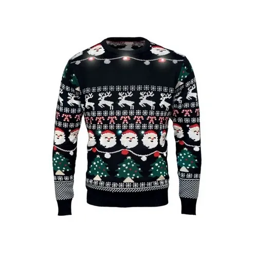 Jersey de Navidad con 10 luces LED en Acrílico ref CX1553 - Open Negro