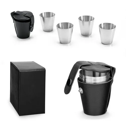 Juego de 4 tazas de acero inoxidable con bolsa de transporte ref 94664 - 00