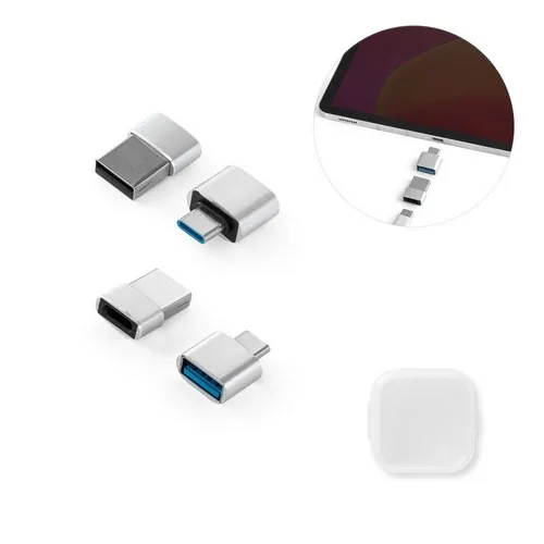 Juego de adaptadores de aluminio USB-A a USB-C ref 97090 - 00