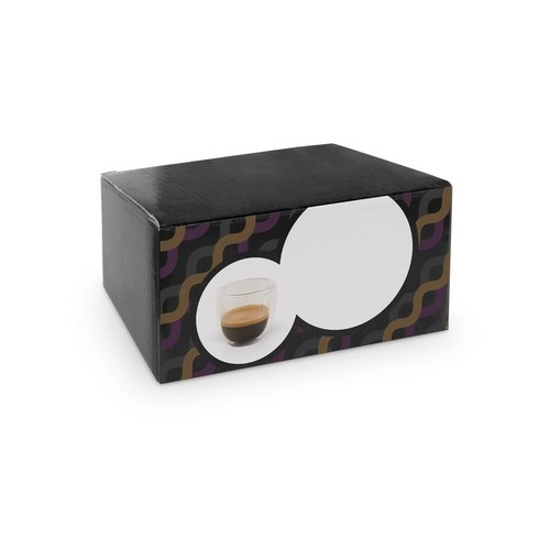 Juego de café de vidrio borosilicato con tazas isotérmicas ref 93873
