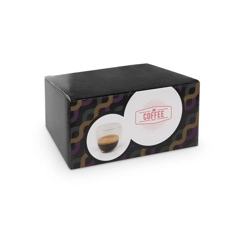 Juego de café de vidrio borosilicato con tazas isotérmicas ref 93873