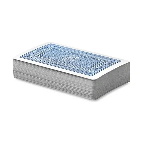 Baraja francesa de 54 cartas en caja transparente ref MO8614 - Azul