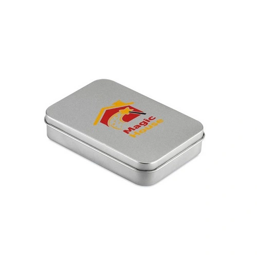 Baraja francesa de 54 cartas en caja de metal ref MO7529