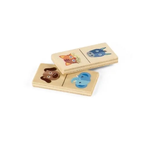 Juego de dominó infantil de madera con figuras de animales ref 98074 - Natural Claro 03