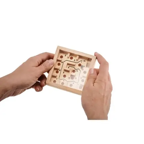 Juego de laberinto de madera con bola metálica ref MO6696 - Madera
