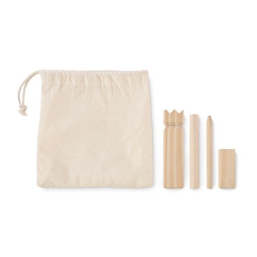 Mini juego de lanzamiento de madera en bolsa de algodón ref MO2433