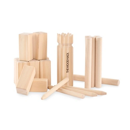 Mini juego de lanzamiento de madera en bolsa de algodón ref MO2433