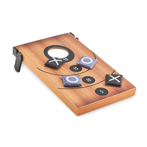 Juego de lanzamiento de saquitos y tres en raya ref MO6427 - Front Madera