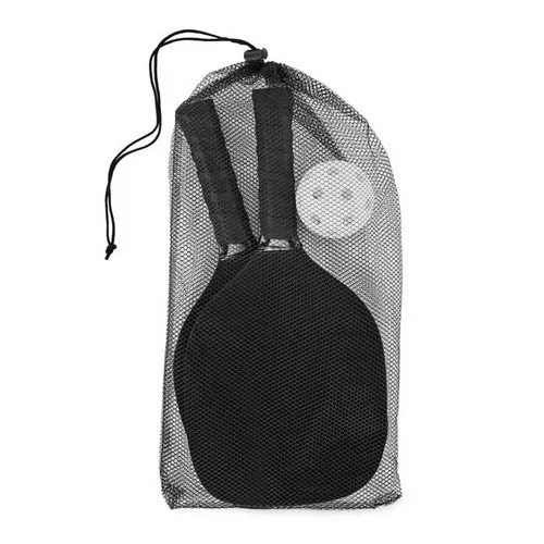 Juego de Palas de Pickleball con Raquetas de Madera ref MO2701 - Negro