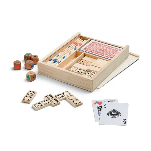 Juego familiar 4 en 1 en caja de madera ref 98001