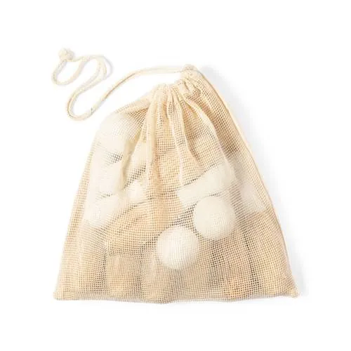 Juego de bolos de madera natural con funda de algodón ref 1512