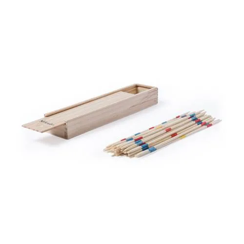 Juego de habilidad mikado con 41 palitos de madera ref 5718