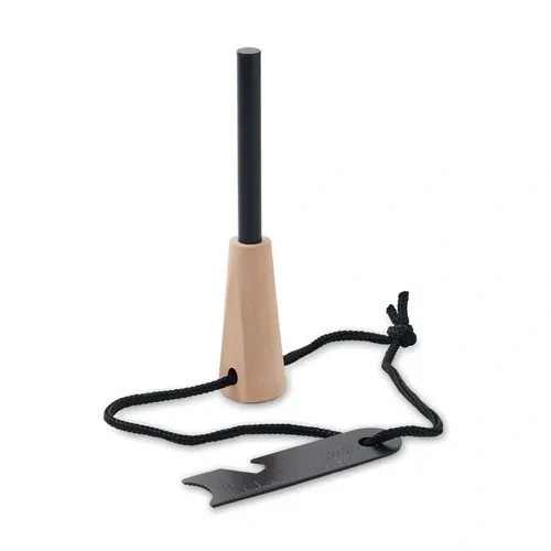 Encendedor de fuego en acero inoxidable con rascador ref MO2417 - Madera