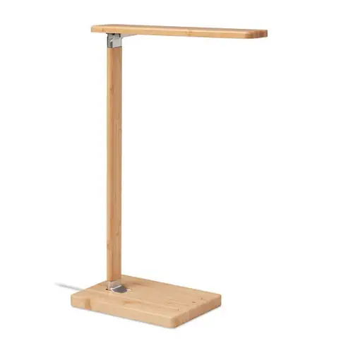 Lámpara plegable de bambú con carga inalámbrica ref MO6346 - Madera
