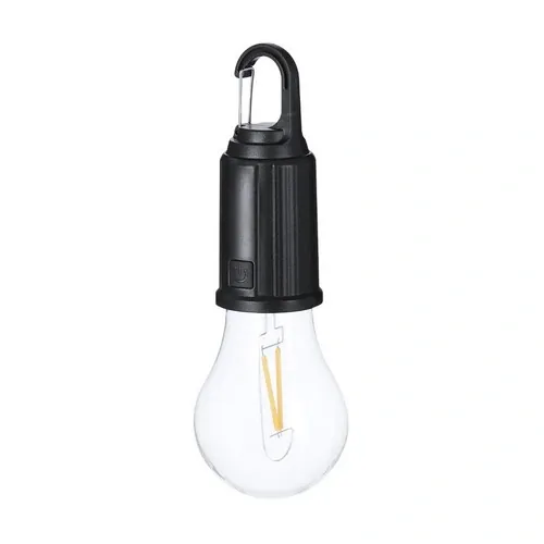 Lámpara Trapis bombilla LED regulable con mosquetón ref 22262 - Negro