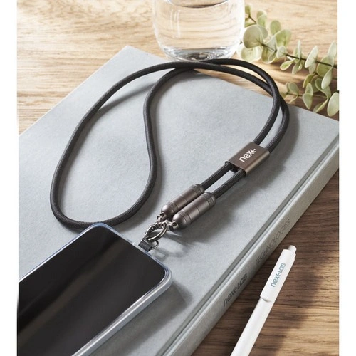 Lanyard cuelga móvil con cable de carga 60W tipo C ref MO2585
