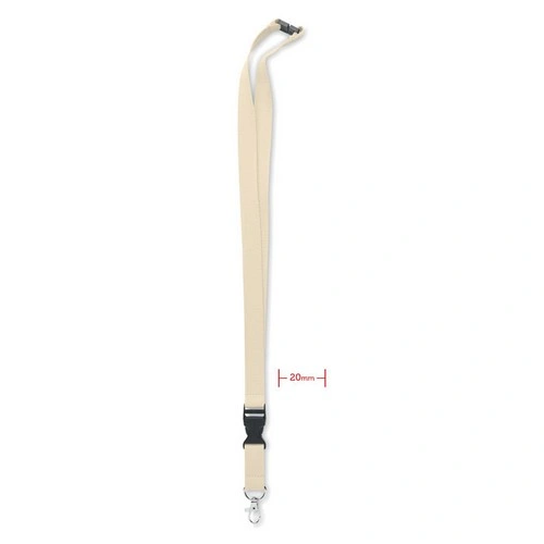 Lanyard de algodón con mosquetón y cierre de seguridad ref MO6708