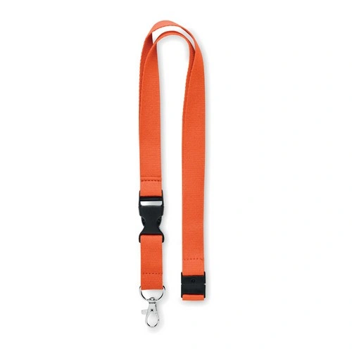 Lanyard de algodón con mosquetón y cierre de seguridad ref MO6708