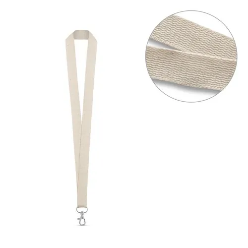 Lanyard de algodón con mosquetón de metal ref 94411 - 00