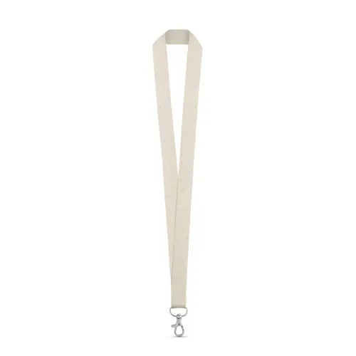 Lanyard de algodón con mosquetón de metal ref 94411 - Natural Claro 03