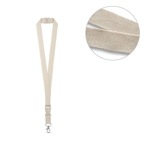 Lanyard de algodón con mosquetón y cierre de seguridad ref 94410 - 00