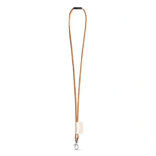 Lanyard de corcho personalizado con serigrafía ref 75096 - Natural