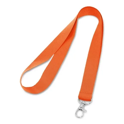 Lanyard de poliéster resistente y duradero ref 94405 - Naranja