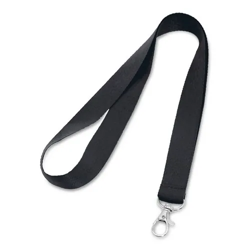 Lanyard de poliéster resistente y duradero ref 94405 - Negro