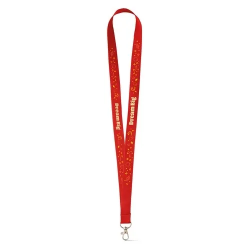 Lanyard de poliéster resistente y duradero ref 94405 - Rojo
