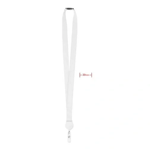 Lanyard de poliéster con cierre de seguridad ref MO9852 - Blanco
