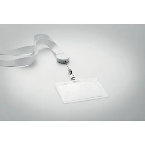 Lanyard de poliéster con cierre de seguridad ref MO9852 - Top Blanco