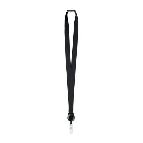 Lanyard de poliéster con cierre de seguridad ref MO9852 - Top Negro