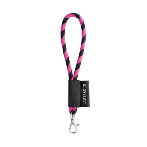 Lanyard personalizado en poliamida con 17 colores ref 75125 - Negro