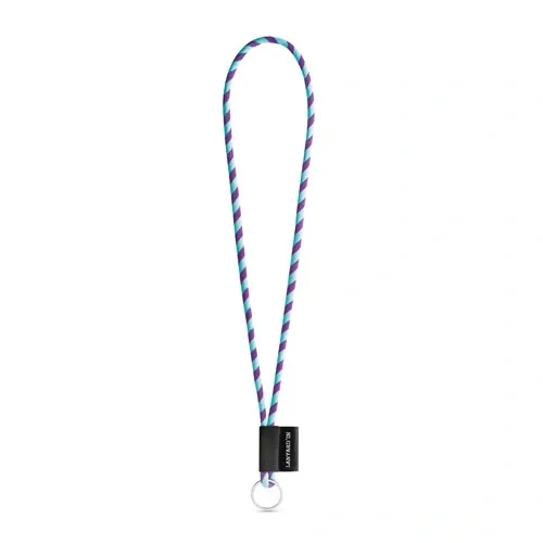 Lanyard personalizado en poliamida con etiqueta sublimada ref 75093 - Morado
