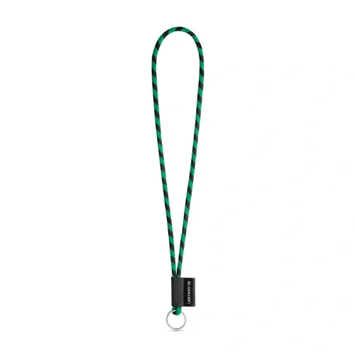 Lanyard personalizado en poliamida con etiqueta sublimada ref 75093 - Negro