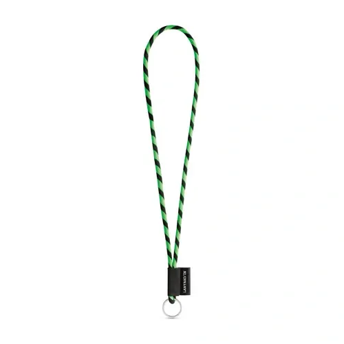 Lanyard personalizado en poliamida con etiqueta sublimada ref 75093 - Verde Hexachrome