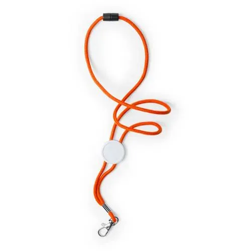 Lanyard de poliéster con cierre de seguridad ref 5047 - Naranja