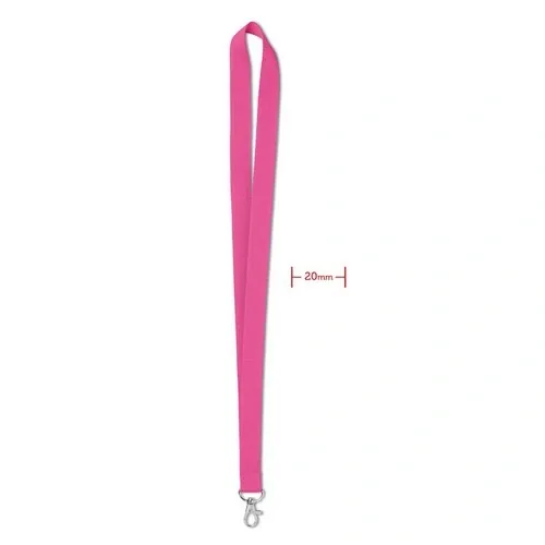 Lanyard con gancho de metal impresión en sublimación ref MO9058 - Front Fucsia