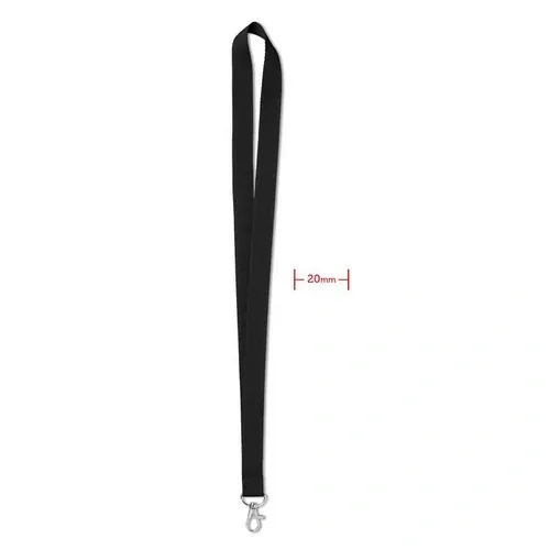 Lanyard con gancho de metal impresión en sublimación ref MO9058 - Front Negro