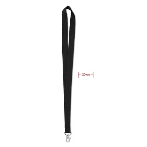 Lanyard con gancho de metal impresión en sublimación ref MO9058 - Negro