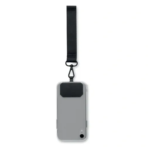 Lanyard muñequera para teléfono con hebilla de seguridad ref MO2122 - Back Negro