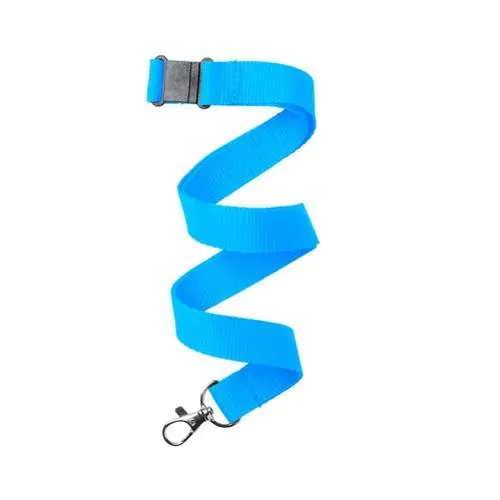 Lanyard de poliéster con cierre de seguridad ref 6102 - Azul Claro