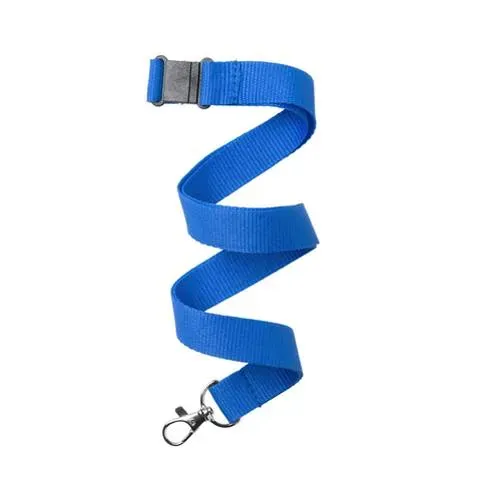 Lanyard de poliéster con cierre de seguridad ref 6102 - Azul
