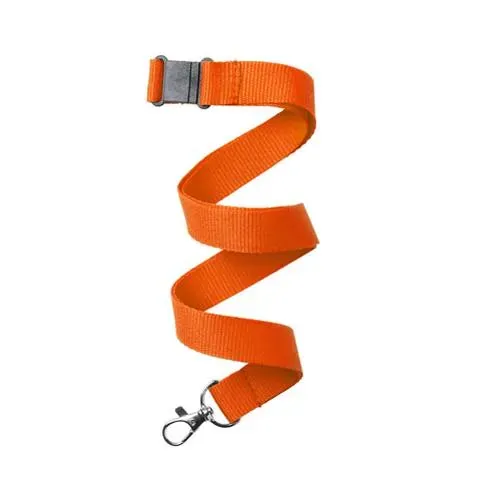 Lanyard de poliéster con cierre de seguridad ref 6102 - Naranja