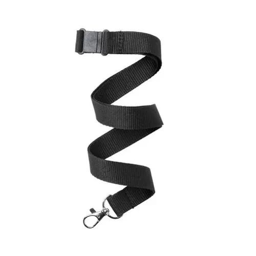 Lanyard de poliéster con cierre de seguridad ref 6102 - Negro